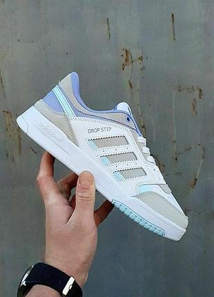 Женские кроссовки adidas drop step белые кожаные для женщин легкие стильные адидас 41