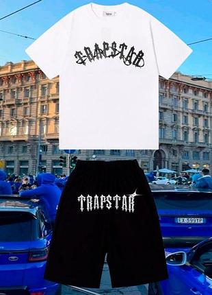 Комплект trapstar 2в1 футболка + шорты мужской набор шорты и футболка летний