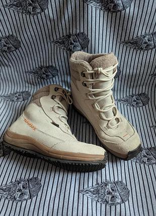 Зимние замшевые ботинки grünland beige outdoor