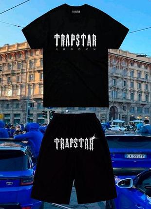 Летний набор шорты + футболка trapstar мужской комплект футболка и шорты 2в1