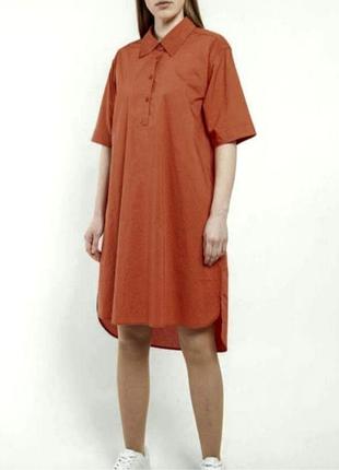 Вільного крою сукня-сорочка з органічної бавовни basic apparel