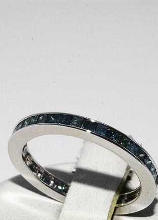 Золотое кольцо 585 проба белое золото бриллианты 1.36 ct размер 16.252 фото