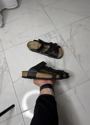 Шкіряні ортопедичні сандалі birkenstock granby / kumba black, розмір 38 (24.5 см) — ідеальний стан