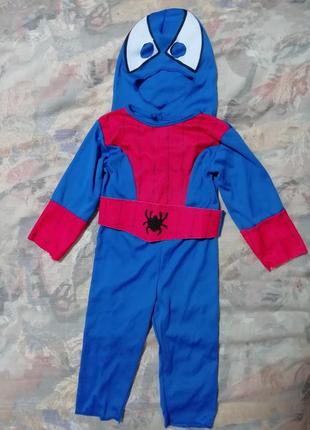 Карнавальный костюм с маской спайдермен человек паук на 1-2года