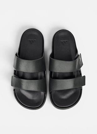 Чоловічі та жіночі шльопанці adidas чорні легкі