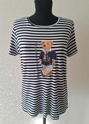 Хлопковая футболка polo ralph lauren, р.48-50