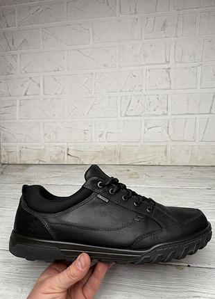Мужские кожаные туфли ecco gore-tex
