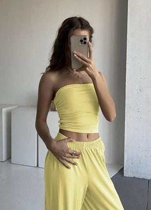 Літній жіночий костюм 2-ка штани та топ