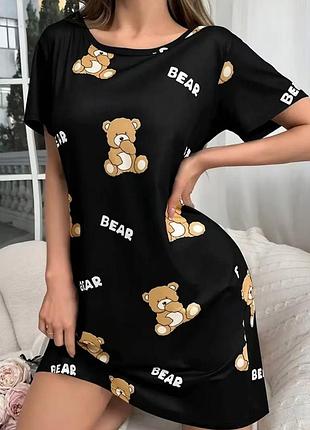 Женская повседневная принтованная туника батал трикотаж