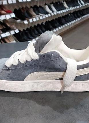 Кеди демісезонні puma з замші серые