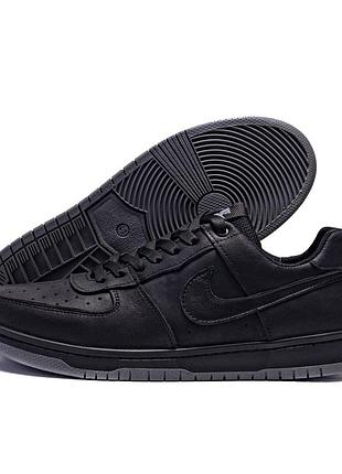 Мужские кожаные кроссовки air black