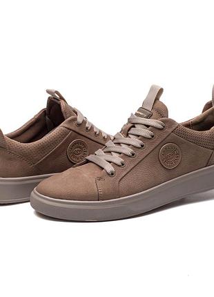 Мужские кожаные кеди andante beige
