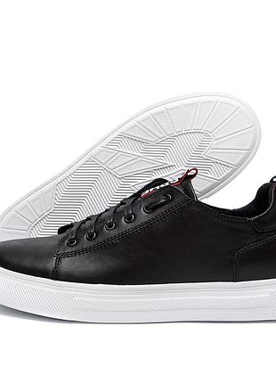 Чоловічі шкіряні кеди ortega aircross black