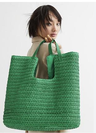 Плетена сумка h&m women green