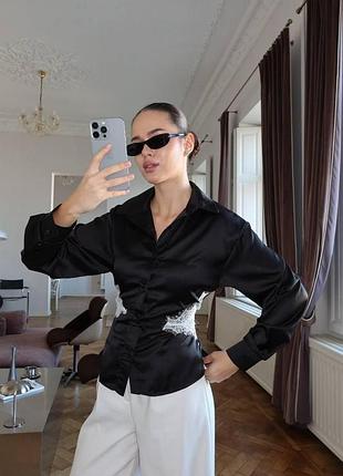 Рубашка с ажурным гипюром