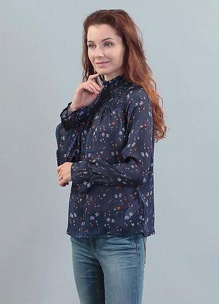 Блузка женская tom tailor 181637 l темно-синяя (2200004819525)
