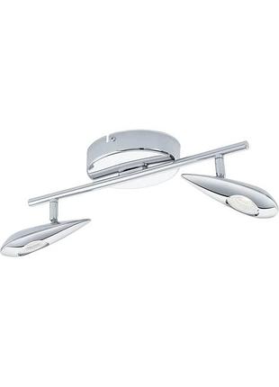 Подвійний поворотний спот eglo pedregal silver 95751 2x3.3w , хром