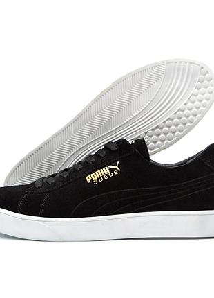 Мужские кожаные кроссовки pm smash suede black