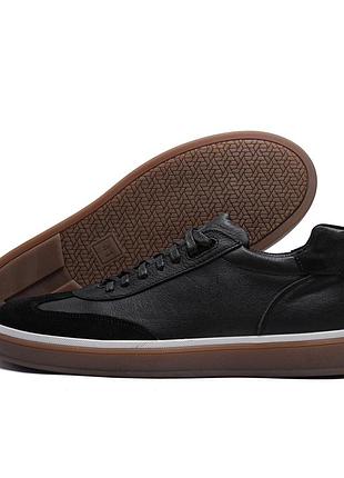 Мужские кожаные кроссовки classic black