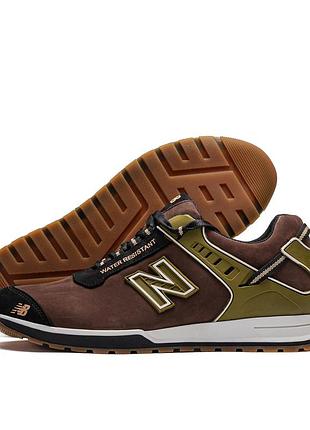 Мужские кожаные кроссовки nb clasic brown