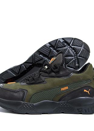 Мужские кожаные кроссовки pm st runner