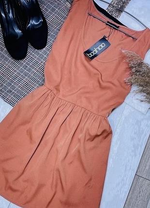Нова літня блуза boohoo xxl теракотова блуза великого розрізу легка на літо