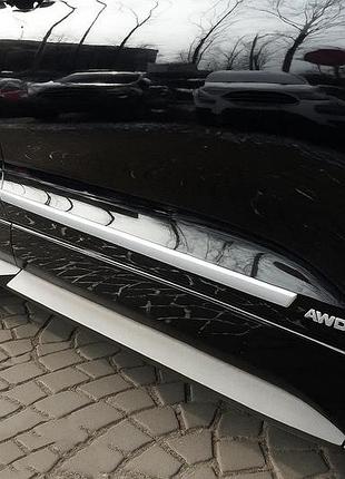 Хромированные молдинги на двери (4 шт, нержавейка) для ford edge 2014-2024 гг