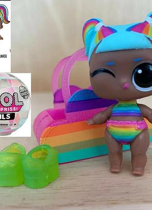 Игровой набор lol surprise winter disco lils rainbow raver queen lil sis зимняя дискотека винтер диско кукла