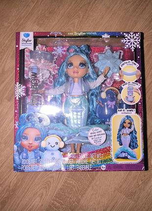 Нюанс на фото 2! лялька rainbow high winter wonderland skylerize рейнбів хай синя зимова серія 507802