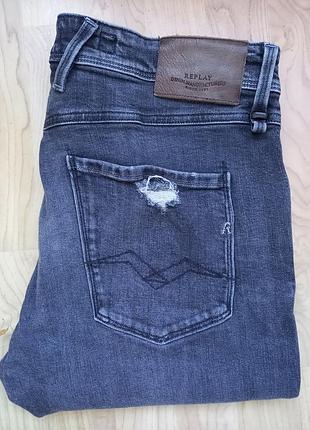 Джинси чоловічи replay m914 anbass stretch slim tapered
