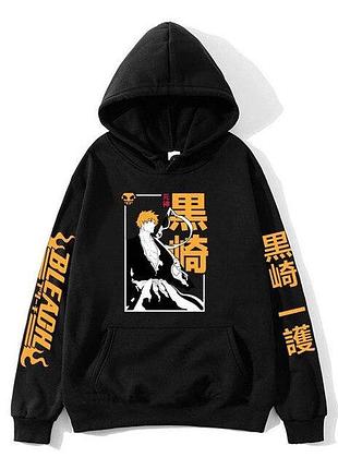 Худи с аниме принтом "bleach" блич 6 весна/осень, xl