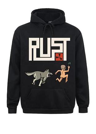 Худи с принтом "rust" раст 2