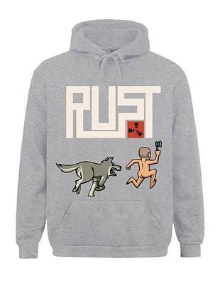 Худи с принтом "rust" раст 2 2