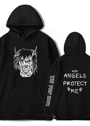 Худи с принтом «lil peep» 11 черный, весна/осень, m