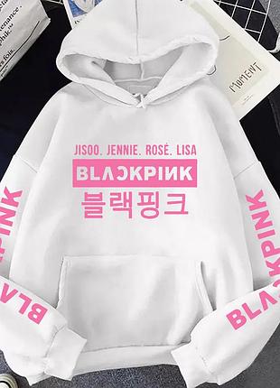 Худі "blackpink" 2 весна/осінь, білий, l