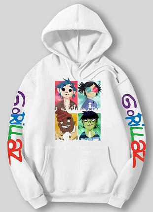Худі gorillaz (горилаз) 1 зима, білий, xs
