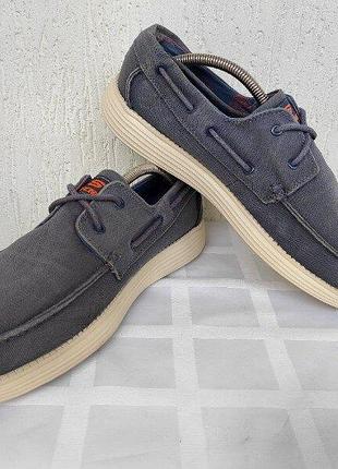 Суперлегенькие мокасини текстильние skechers air cooled, memory foam р.42.5-43