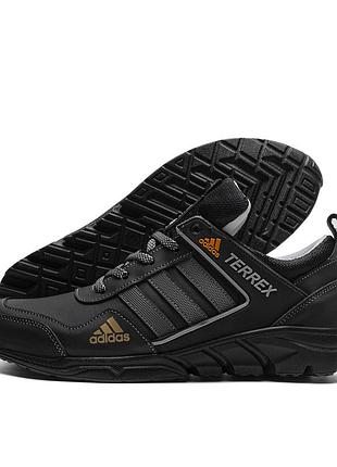 Чоловічі шкіряні кросівки adidas terrex black