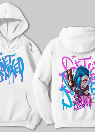 Худі "arcane jinx" (аркейн джинкс) 5 зима, білий, 3xl