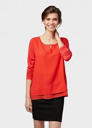 Блузка женская tom tailor 161088 s красная (2200004380094)