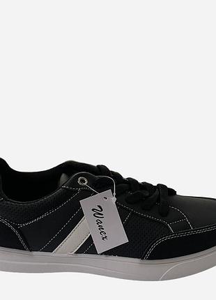 Мужские кеды низкие wonex 9-778*10 44 28 см черные (lv2200005082652)