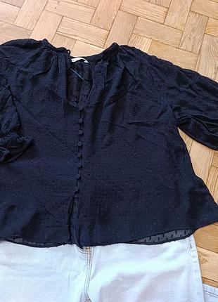 Черная блуза zara, женская черная блуза, стильная женская одежда, блуза женская zara m,l