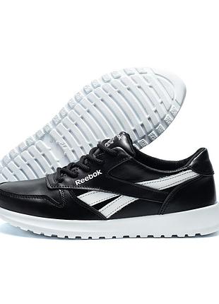 Підліткові шкіряні кросівки reebok classic black