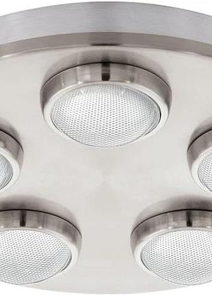 Накладная люстра eglo lombes 94546 квадратная led 5x4.2w 4000k хром