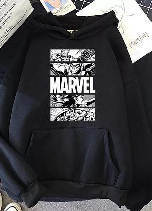 Худі з принтом marvel зима