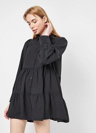 Сукня-сорочка вільна обʼємна zara з віскози