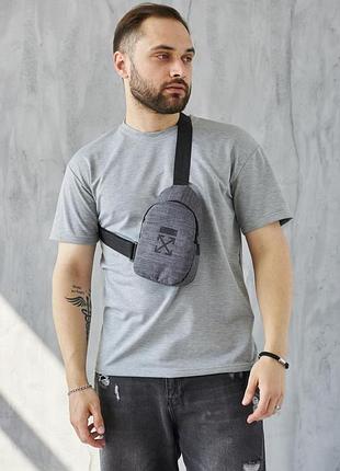Слинг off white темно-серый меланж var 2 #