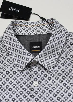 Нова оригінальна приталена / slim fit сорочка з мульти-прином / візерунком від hugo boss