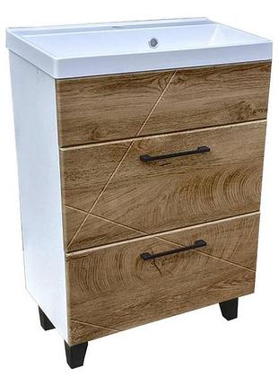 Тумба велла под умывальник idea 60 ш2 (wood) ( а0054118 )
