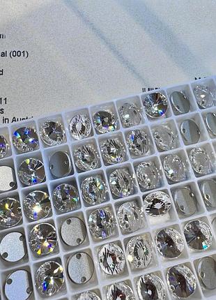 Пришивні стрази swarovski, crystal, 10 мм, 1 шт арт 3200